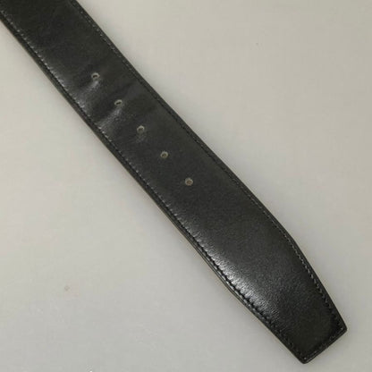 エルメス レザーベルト 金具 ブラック サイズ不明 HERMES【AFI14】