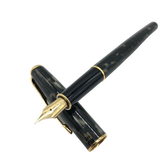 状况非常好◆派克 Sonnet 钢笔笔尖 18K 750 黑灰色大理石 PARKER SONNET [AFI4] 