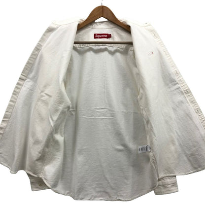 新品同様◆シュプリーム スモール ボックス シャツ デニム 24AW メンズ サイズM ホワイト Supreme Small Box Shirt 【AFB32】