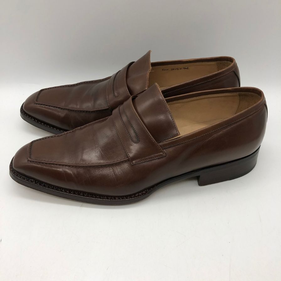 ロベルト ウゴリーニ 5804 コインローファー カーフ UK40ハーフ メンズ Roberto Ugolini 約25.5cm【AFC5】