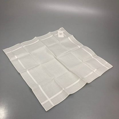 エルメス ハンカチ コットン100% ホワイト レディース HERMES【AFB55】【中古】