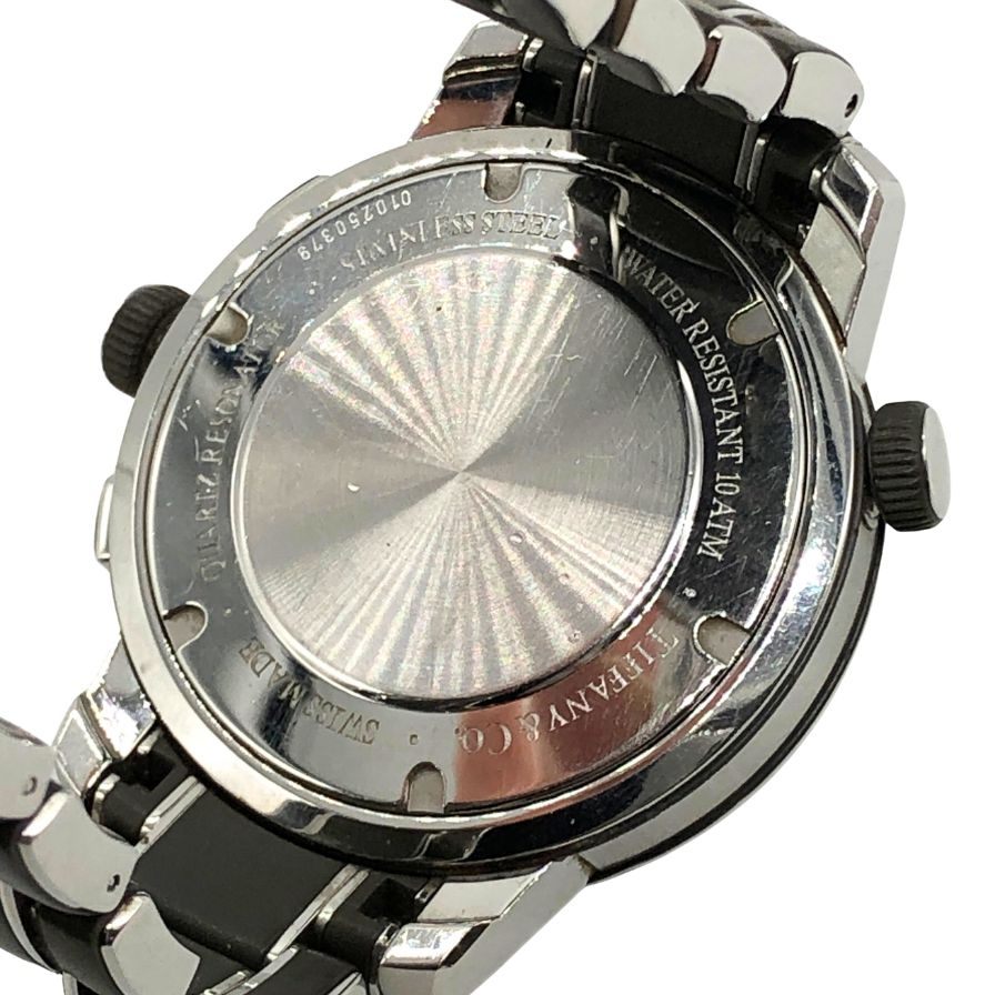 ティファニー クロノグラフ 腕時計 T-57 ケースバックシルバー メンズ Tiffany & Co【AFI6】