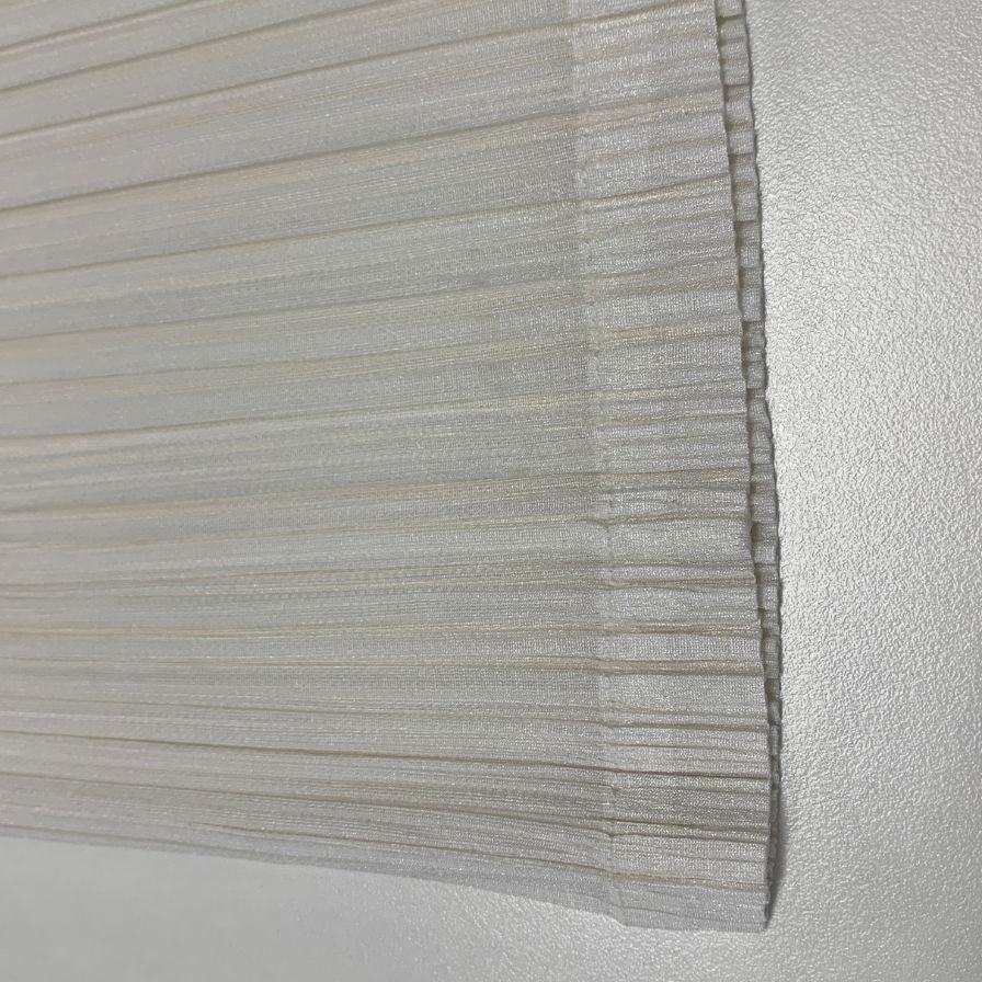 美品◆プリーツプリーズ ワンピース PP61JH126 イッセイミヤケ ポリエステル ホワイト サイズ4 レディース PLEATS PLEASE 【AFB21】