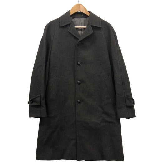 極美品◆銀座 山形屋 ステンカラーコート メンズ ウール ナイロン サイズCV.2343A5 ブラウン GINZA YAMAGATAYA 【AFA10】