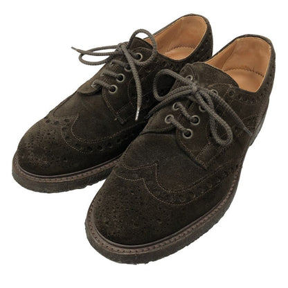 チーニー ウイングチップ スエード ダーク ダークブラウン UK6 メンズ JOSEPH CHEANEY 約25.0cm【AFC2】