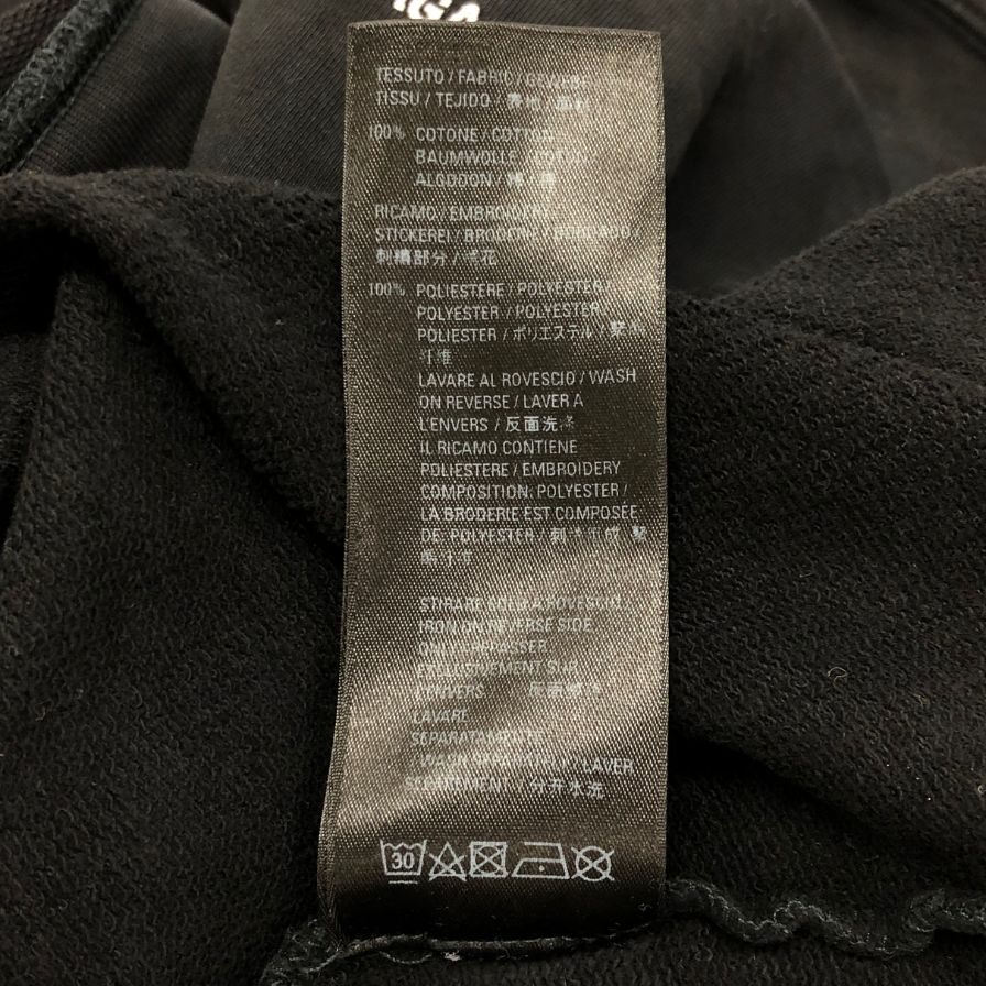 美品◆バレンシアガ プルオーバー パーカー  600583 21AW フロントロゴ ブラック サイズ XXL BALENCIAGA 【AFB28】