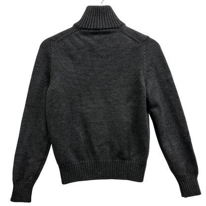 美品◆ザノーネ キョート スタンドカラー ニット カーディガン ウール 7ET JP4 ZC239 メンズ サイズ44 グレー ZANONE 【AFB16】