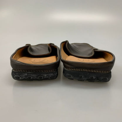 トッズ サボ レザーサンダル ブラウン サイズ8.5 TODS 約26.5cm【AFC36】