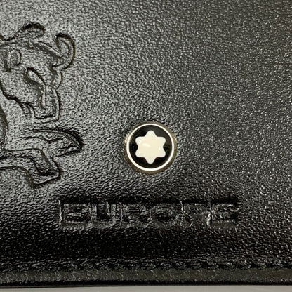 モンブラン カードケース 刺繍 デザイン レザー ブラック系 MONTBLANC【AFI4】