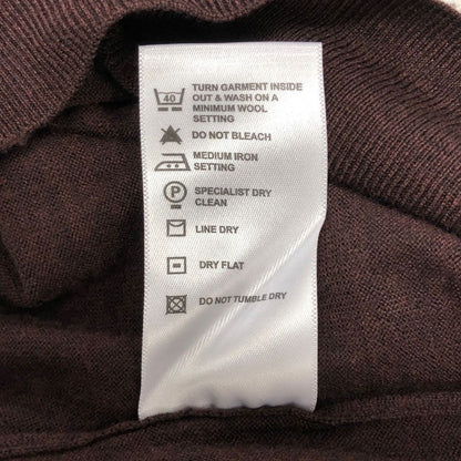 美品◆ジョンスメドレー  ウール  クルーネック 長袖 シャツ メンズ サイズ  S ブラウン系  JOHN SMEDLEY 【AFB5】