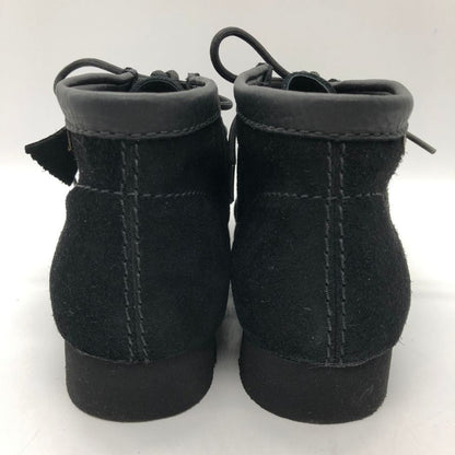 クラークス ワラビーブーツ モカシン スエード ゴアテックス メンズ ブラック サイズ25.5cm CLARKS 約25.5cm【AFD9】