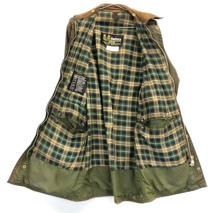 中古■バブアー ボーダー 2ワラント オイルドジャケット YKKジップ メンズ サイズC36 カーキ barbour 【AFA3】