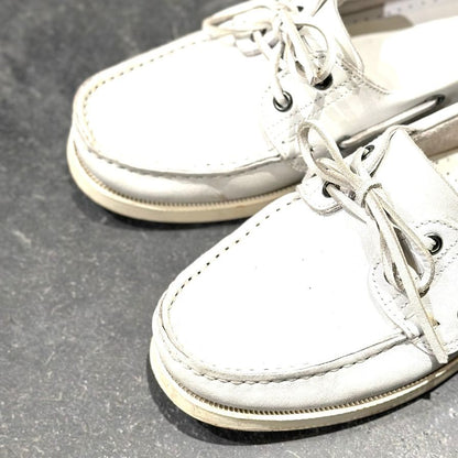 パラブーツ デッキシューズ バース ホワイト サイズ5.5 PARABOOT ビジネスシューズ 約24.0cm【LA】【中古】