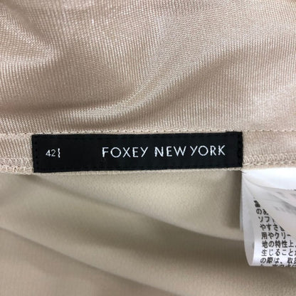 極美品◆フォクシーニューヨーク マドモワゼル ワンピース ベージュ レディース サイズ42 29483 FOXEY NEWYORK 【AFB25】