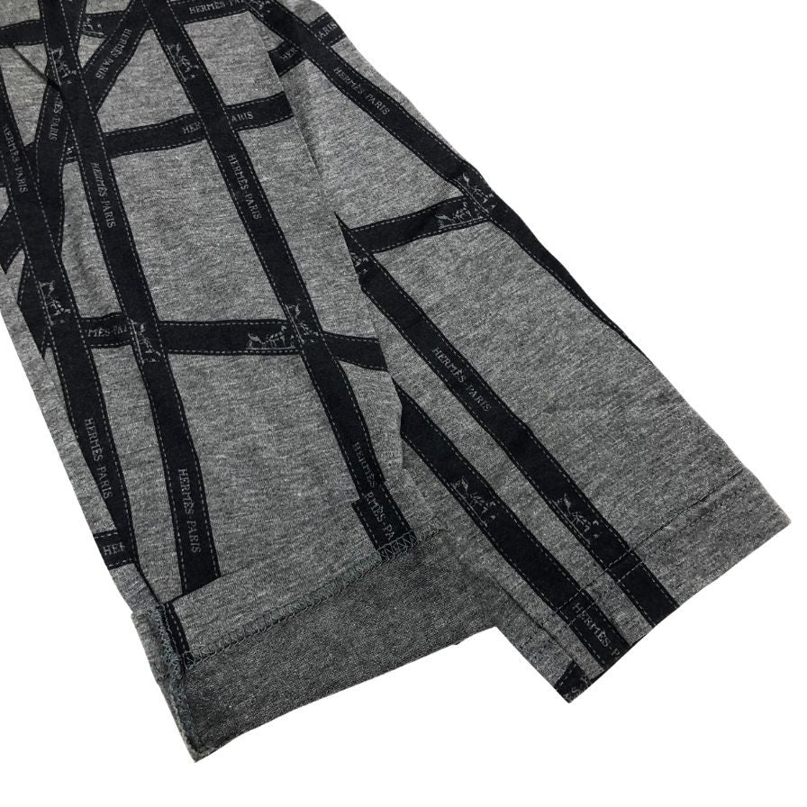 美品◆エルメス マルジェラ期 長袖Tシャツ ハイネック ボルデュック グレー レディース サイズL HERMES 【AFB41】
