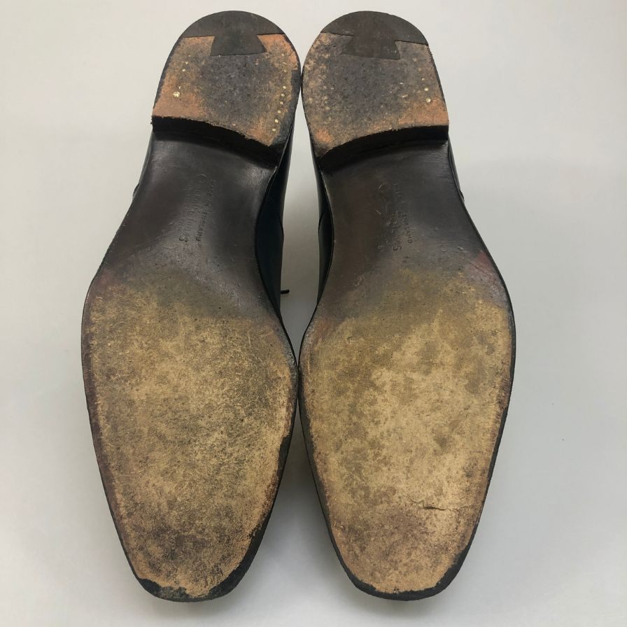 クロケット&ジョーンズ ストレートチップ レースアップシューズ X28360 メンズ ネイビー サイズ6E Crockett & Jones ビジネスシューズ 約25.5cm【LA】【中古】