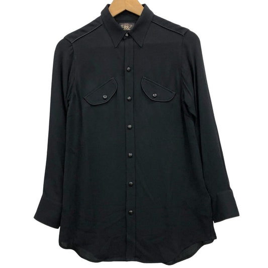 美品◆ダブルアールエル ラルフローレン ウエスタンシャツ ブラック メンズ サイズM相当 RRL RALPH LAUREN 【AFB46】