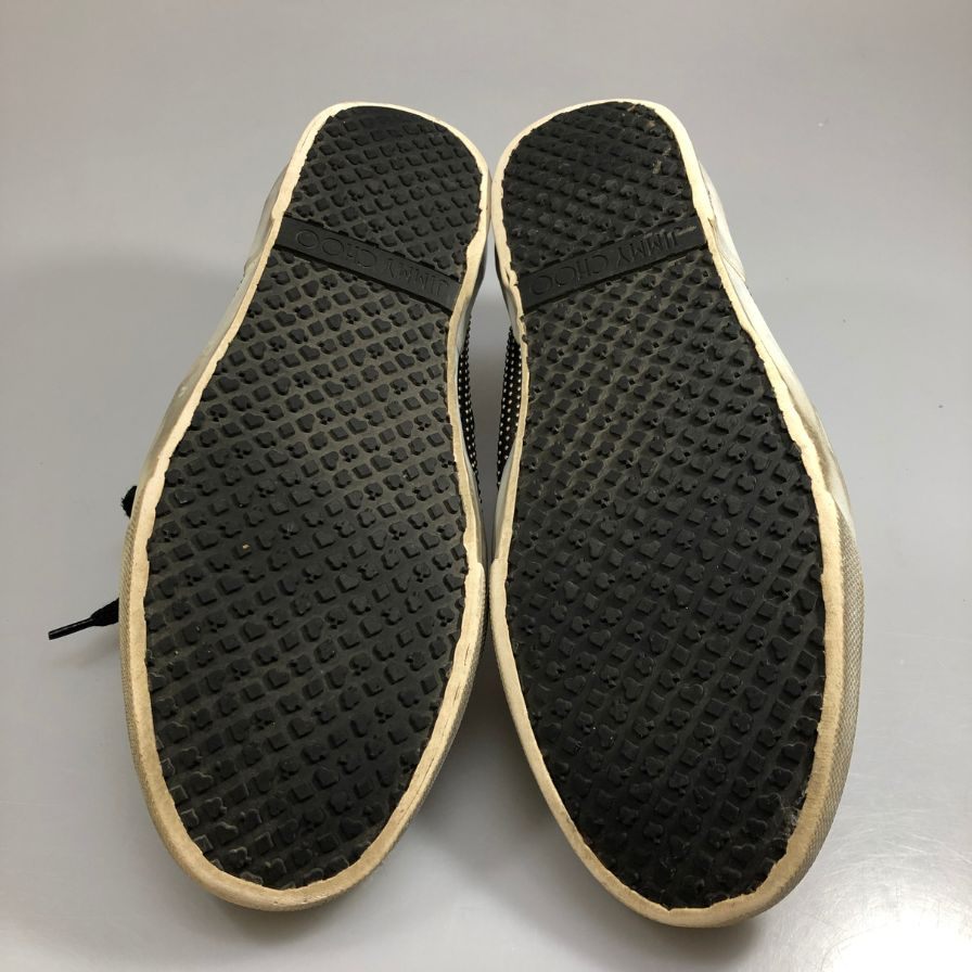 ジミー チュウ ハイカット スター スニーカーメンズ サイズ 43 ブラック  jimmy choo 約28.0cm【AFC47】