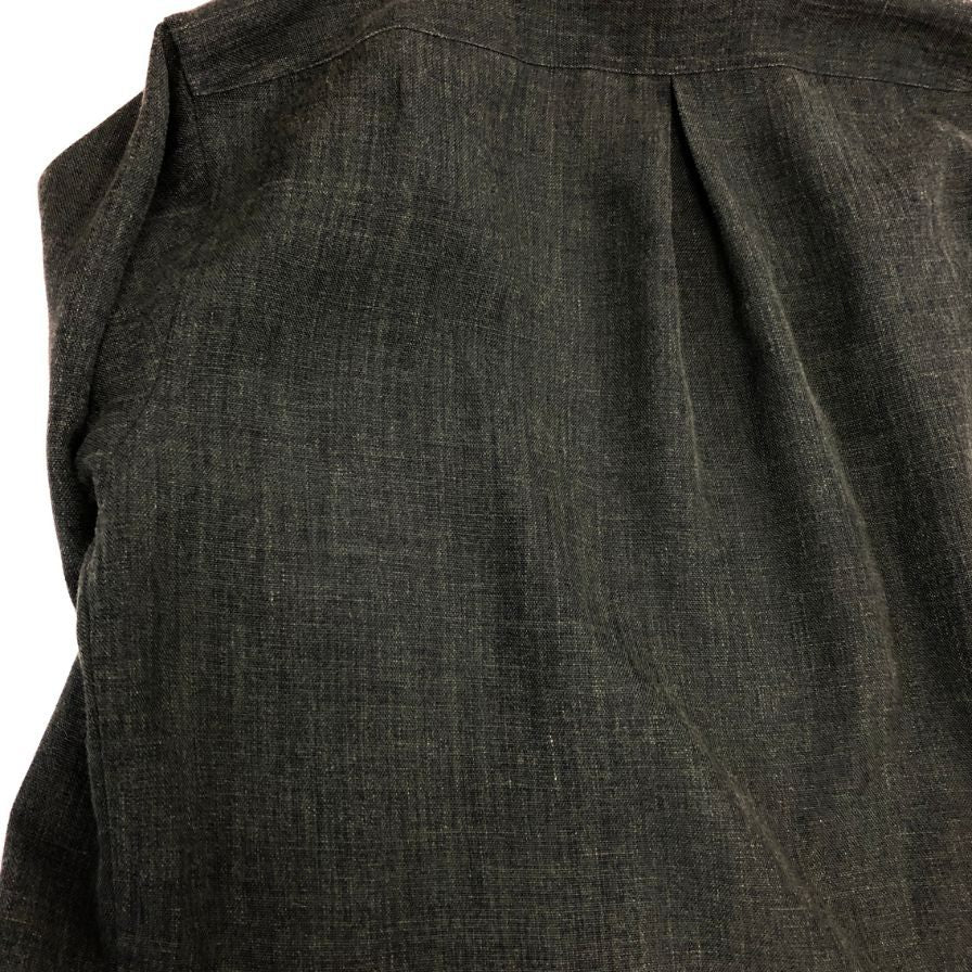 美品◆ミナミシャツ オーダー リネン シャツ ジャケット メンズ サイズ不明 グリーン MINAMI SHIRTS BESPOKE 【AFB20】