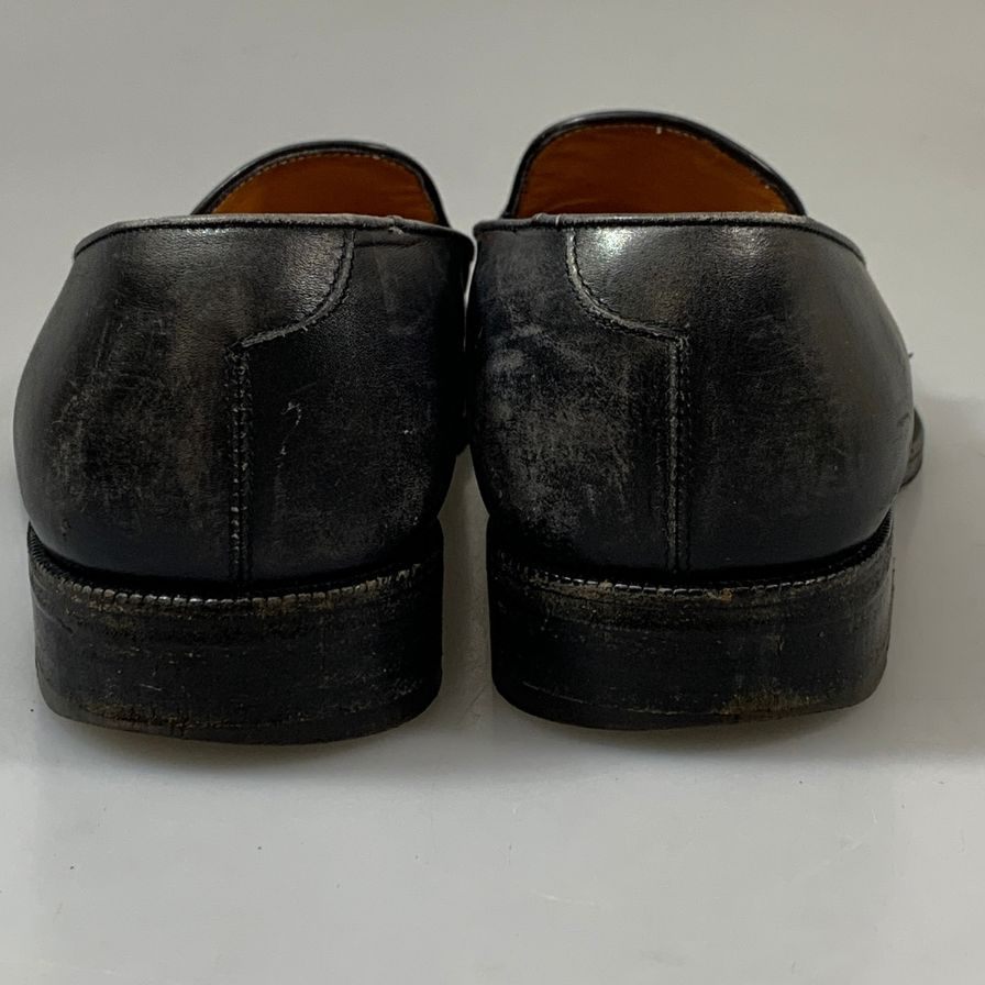 フェラガモ タッセルローファー UG12030 パンチドキャップトゥ カーフ ブラック サイズUK8.5 2E メンズ Salvatore Ferragamo 約27.5cm【AFC6】