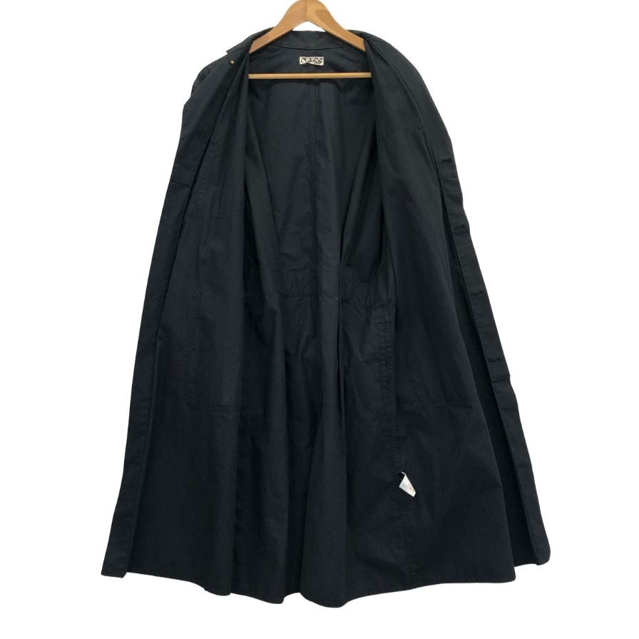 中古◆プール バイ クラス コート ロング丈 コットン ベルト ネイビー メンズ サイズ44 pool by class 【AFB28】