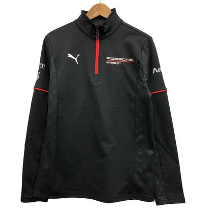 新品同様◆ポルシェ モータースポーツ レプリカ ミッドレイヤー モータースポーツ ウェア ブラック サイズM PORSCHE 【AFB44】