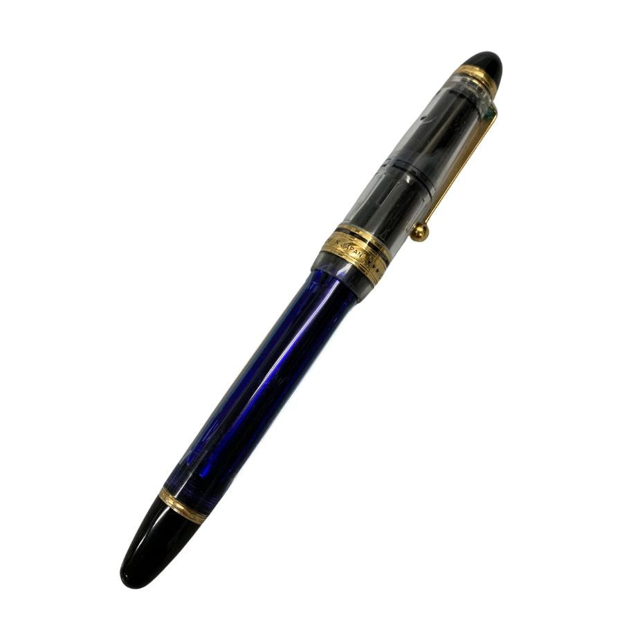 美品◆パイロット 万年筆 カスタム823 ペン先14K 585 クリア ブルー PILOT CUSTOM【AFI16】