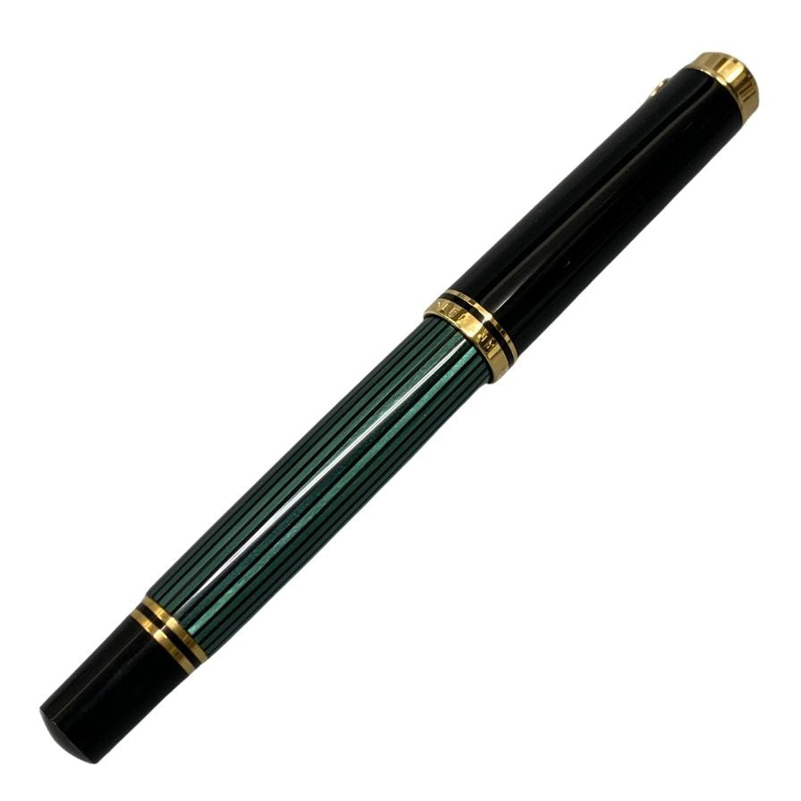 ペリカン 万年筆 スーベレーン 緑縞 ストライプ ペン先14C-585 F字 PELIKAN Souveran【AFI15】
