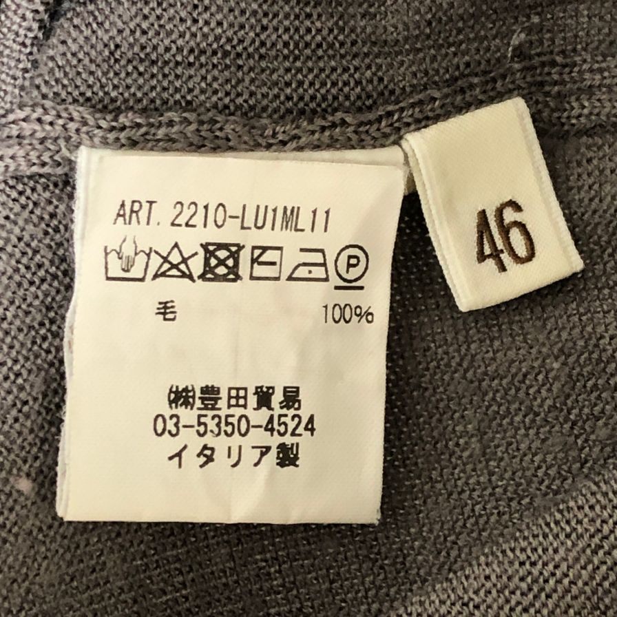 美品◆フィリッポ デ ローレンティス セーター ロイヤルメリノ ウール ニット メンズ サイズ46 カーキ  FILIPPO DE LAURENTIIS 【AFB41】