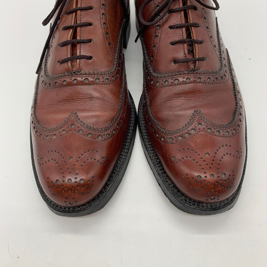 ダックス レザーシューズ ウィングチップ カーフ ボルドー メンズ サイズ10 Daks 約28.0cm【YB6】
