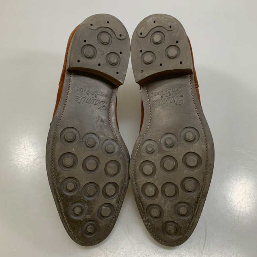 エドワードグリーン レザーシューズ スウェード メンズ ブラウン サイズ7.5 EDWARD GREEN 約26.0cm【AFC8】