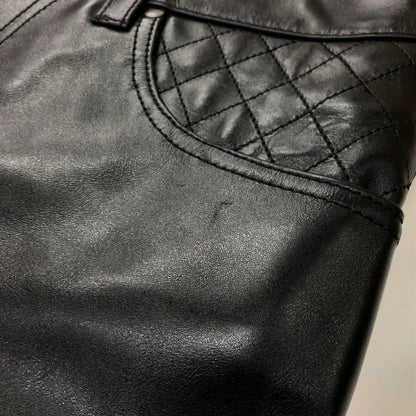 リューグーレザーズ レザーパンツ ブラック メンズ サイズ32 Liugoo Leathers 【AFB56】