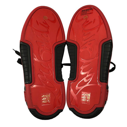 クリスチャンルブタン 23AW ローカットスニーカー アストロルビ スパイクスタッズ ブラック×レッド サイズ40 CHRISTIAN LOUBOUTIN 約24.5cm【AFC35】