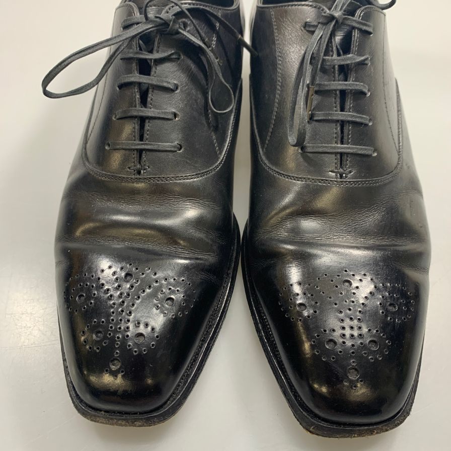 大塚製靴 レザーシューズ M5 ホールカット 本革 メダリオン ブラック サイズ25cm Otsuka 約25.0cm【AFC28】