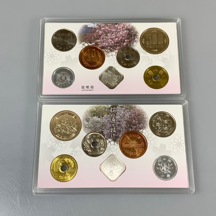 【12セット】造幣局 桜の通り抜け 貨幣セット 銀メダル付随 2011・2012・2013・2014・2015・2016・2017・2018・2019 額面666円 MINT SET【AFI4】【中古】
