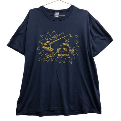 中古◆ラッセル Tシャツ 90年代 コットン USA製 ネイビー メンズ サイズXL Russell 【AFB17】