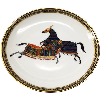 エルメス プレート シュヴァルドリアン ホース ホワイト 約17㎝ HERMES【AFI28】【中古】