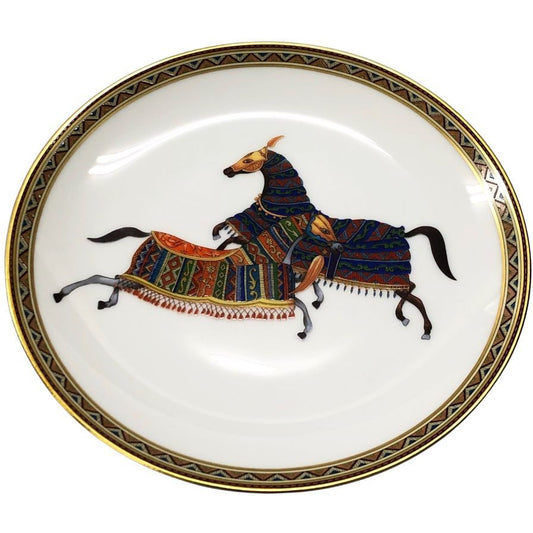 エルメス プレート シュヴァルドリアン ホース ホワイト 約17㎝ HERMES【AFI28】【中古】