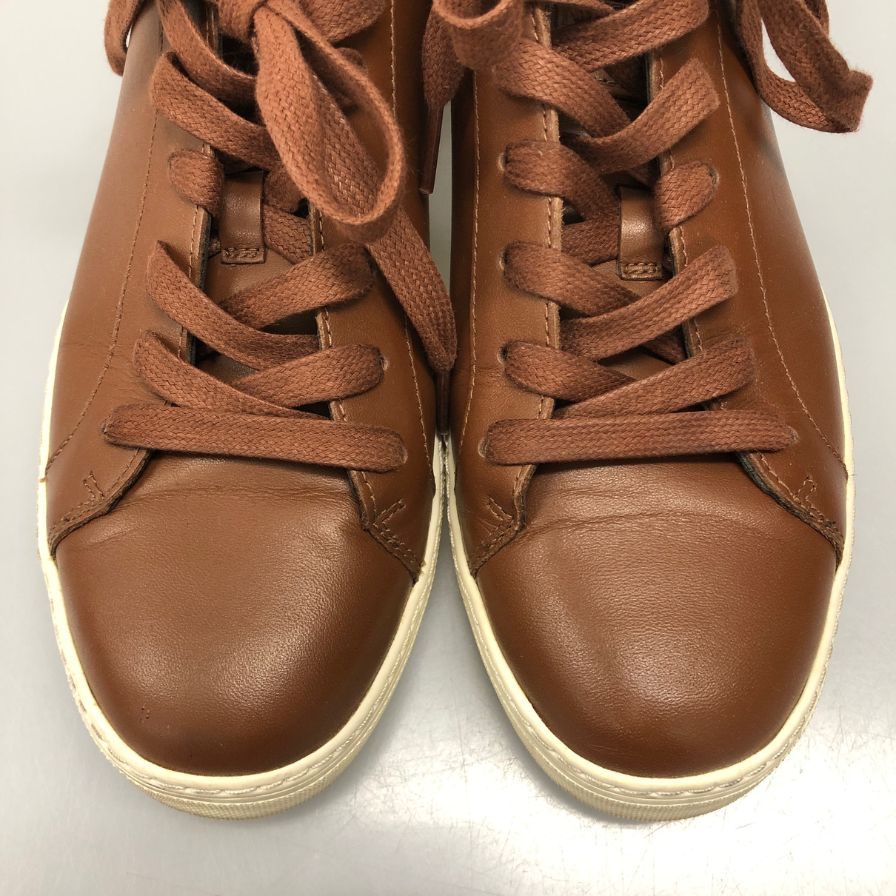 コーチ レザースニーカー ブラウン サイズ26cm メンズ COACH 約26.0cm【AFC32】