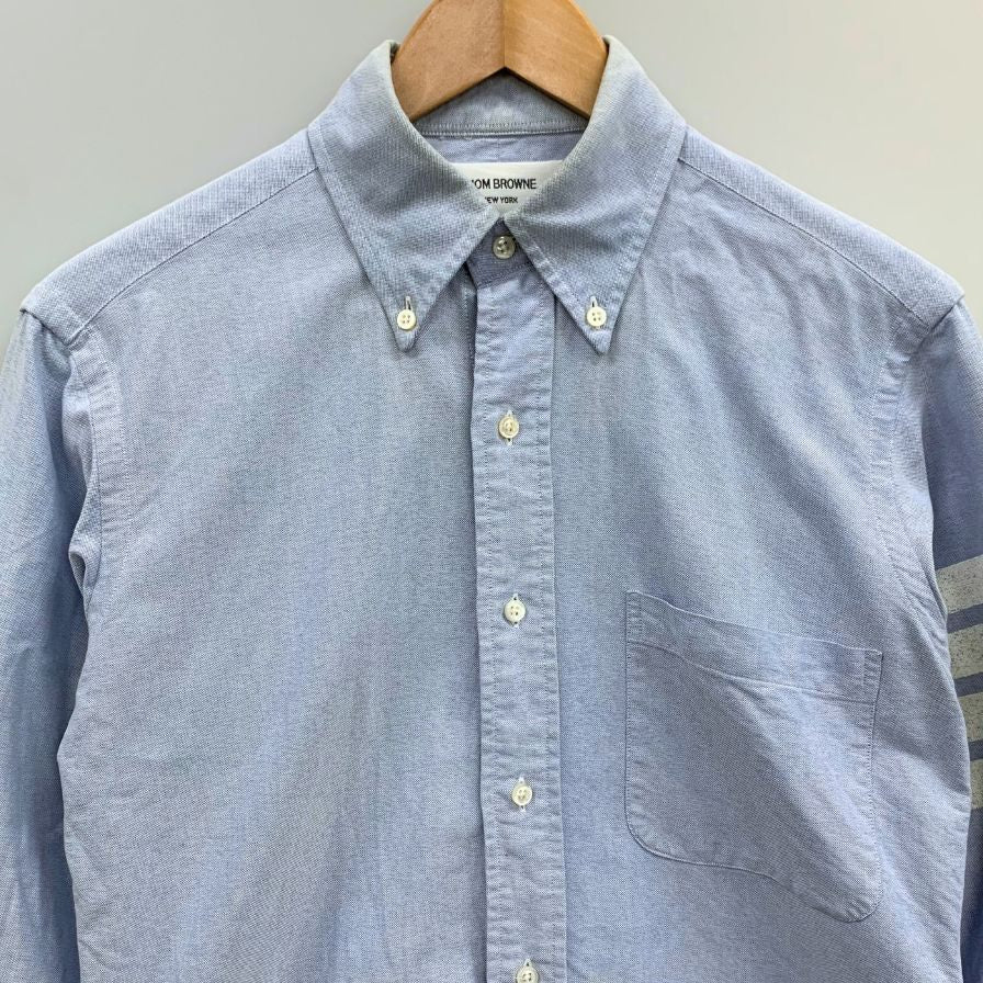 美品 THOM BROWNE オックスフォード トリコロールボタンダウンシャツ THOM BROWNE - 美品 S トムブラウン 腕トリコロール