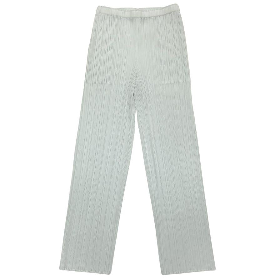 プリーツプリーズ イッセイミヤケ プリーツパンツ PP51JF143 ポリエステル レディース ブルー サイズ3 PLEATS PLEASE ISSEY MIYAKE 【AFB19】