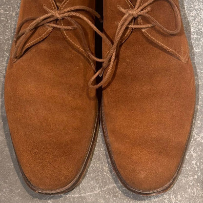 クロケット&ジョーンズ チャッカブーツ チャートシー スエード ブラウン メンズ サイズUK5.5E 224ラスト CROCKETT&JONES ブーツ 約24.0cm【LA】【中古】