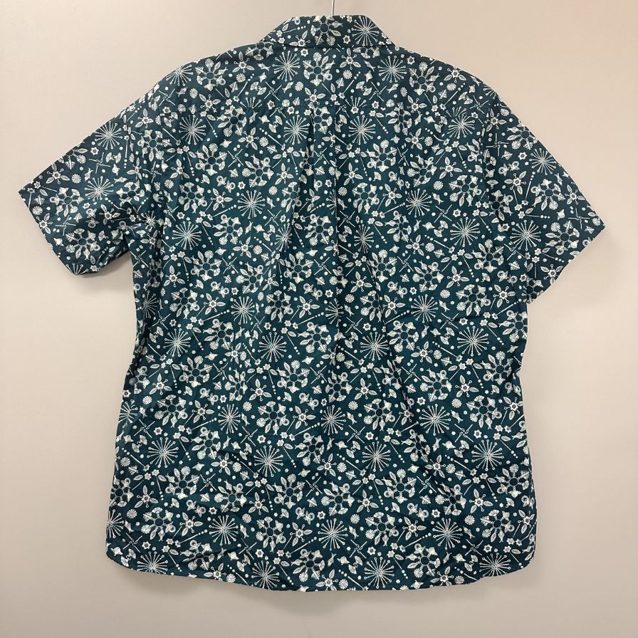 極美品◆マジュン かりゆしウェア 半袖シャツ メンズ サイズXL 総柄 MAJUN Eternal 【AFB3】
