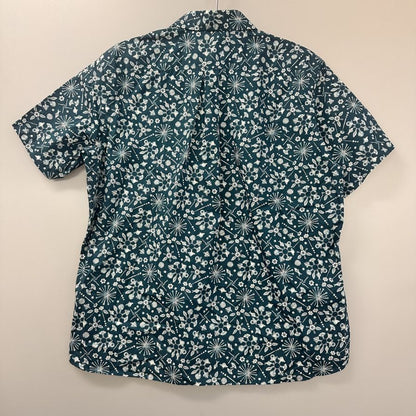 極美品◆マジュン かりゆしウェア 半袖シャツ メンズ サイズXL 総柄 MAJUN Eternal 【AFB3】