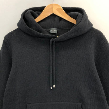 美品◆バフィー パーカー ニット パーカー メンズ ブラック サイズ 44 BAFY 【AFB12】