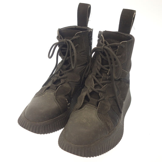 Used ◆Julius side zip lace-up boots 717FWM4 men's size 7 black JULIUS [AFC12] 