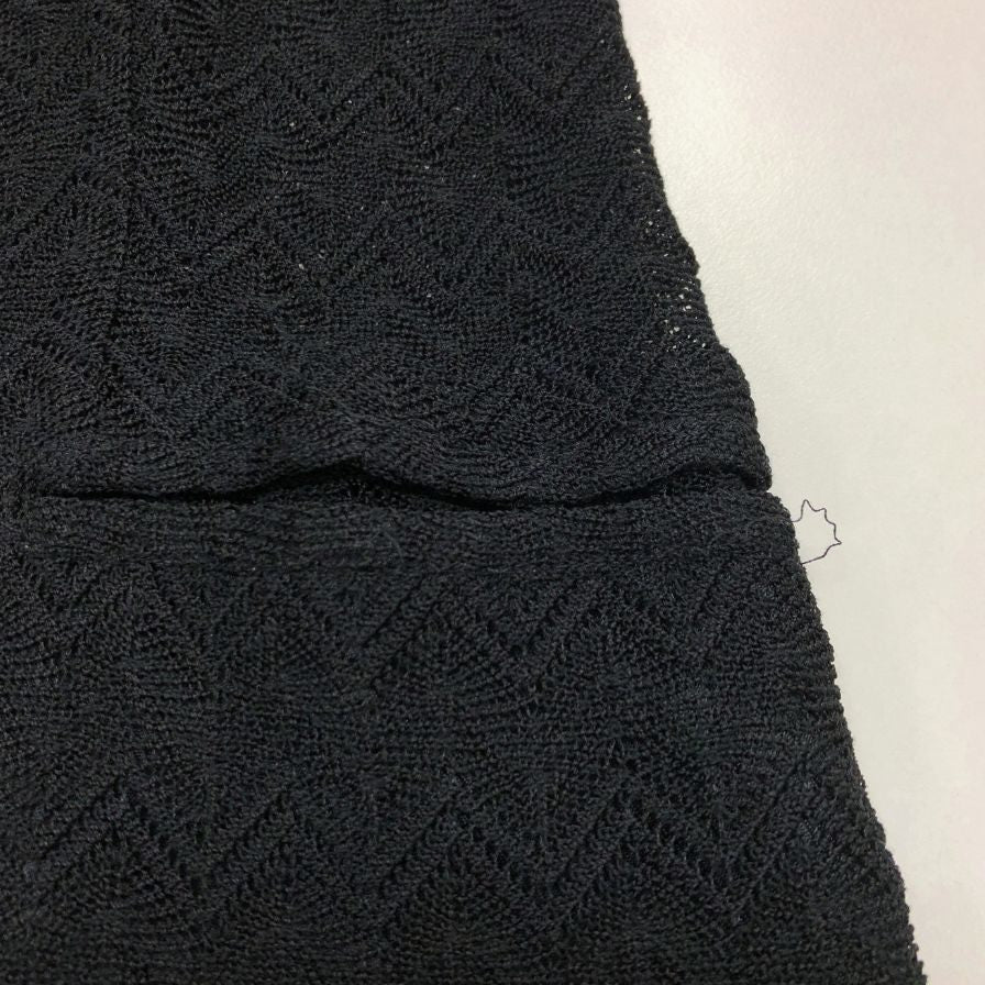 美品◆ミッソーニ ニットカーディガン レース ブラック レディース サイズ40 MISSONI 【AFB14】