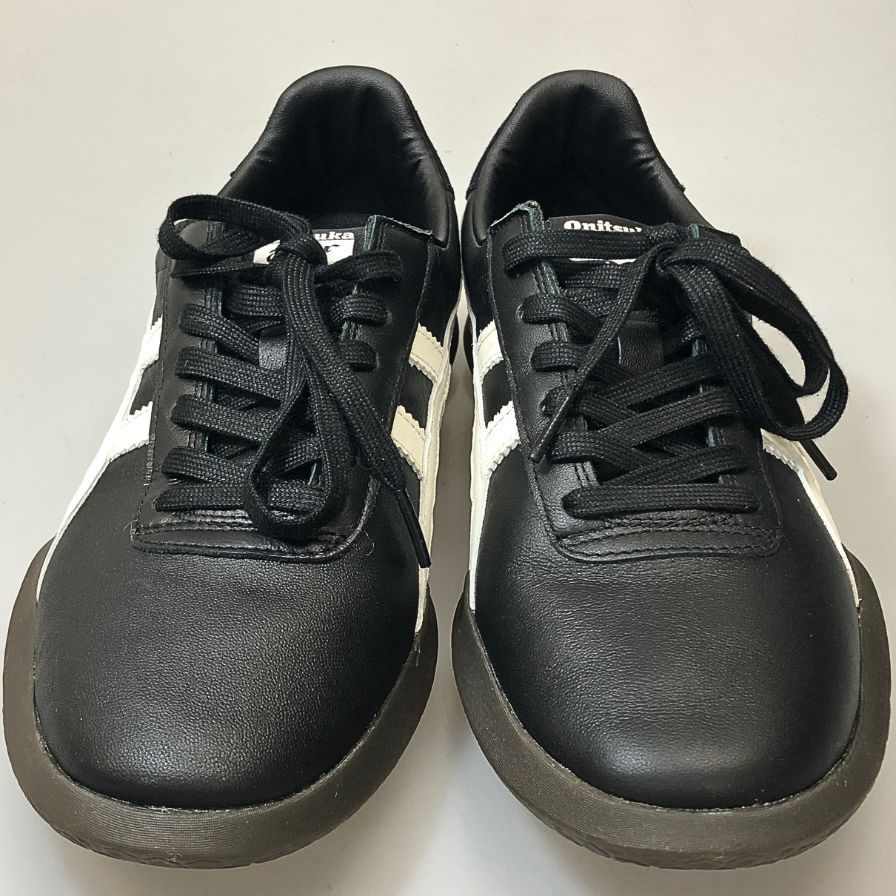 オニツカ タイガー ローカットスニーカー オーボリ レザー ガムソール A50 ブラック メンズ サイズ 26cm Onitsuka Tiger OHBORI 約26.0cm【AFD5】