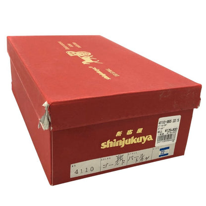 新宿屋 レザーパンプス リザード 4110-955 ゴールド 22.5㎝ レディース shinjukuya 約22.5cm【7-19】