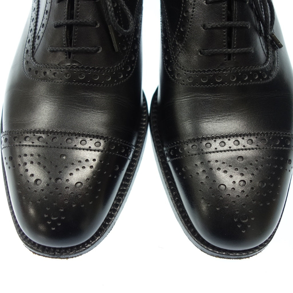 Good condition ◆ JM Weston leather shoes semi-brogue punched cap toe 310 10 last men's black size 7E JMWESTON [LA] 